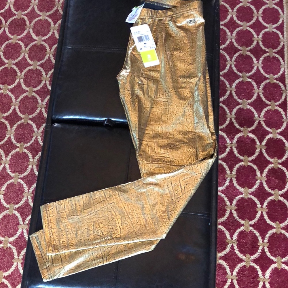 NEO Glam gold patterned tights